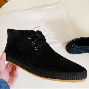Vince Chapman Soft Suede Chukka Shoe Black Men’s 9.5 NWOT